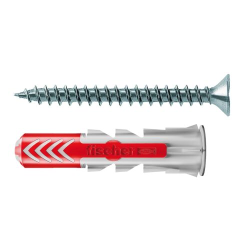 Fischer DUOPOWER 6x30 S LD fali dűbel csavarral, univerzális nylon horgony tömör és üreges anyagokhoz