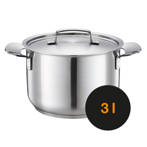 FISKARS KOCHTOPF MIT DECKEL, 3 L, KOMPLETT AUS STAHL 132899214