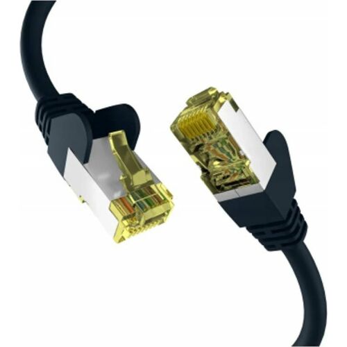 EFB Cat6a Fekete 10m S/FTP PIMF Patch Kábel RJ45 Csatlakozókkal - UTP kábel