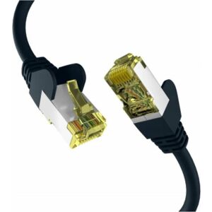 Patchcord EFB Cat6a Czarny 10m S/FTP PIMF 132900812 - Kabel UTP