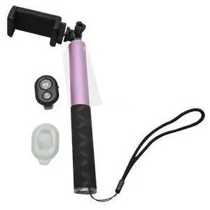 Selfie stick Alu 80, Ultron, Negru/Roz 132901567 - Selfie stick-uri