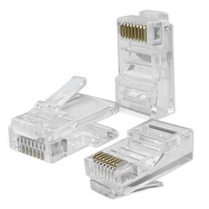 Qoltec Wtyk złącze modularne RJ45 | CAT5e | UTP | Pozłacane styki | 100 sztuk 133215682 - Qoltec