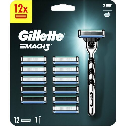 Gilette Gillette Mach3 szett - Férfi borotva+12 cserélhető pengék