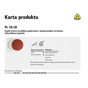 Kisülési csiszolókorong pl28ck fi=125 gr.180 (45745c) op.50pcs