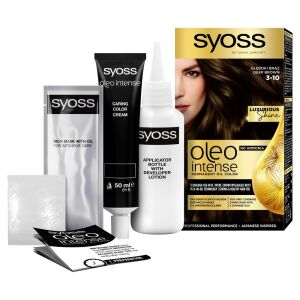 Syoss Oleo Intense 3-10 Tiefbraun Haarfarben-Set - Permanente Ölfarbe mit Arganöl - Syoss