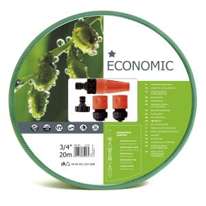 Cellfast Economic 3/4 Zoll 20m Gartenschlauch mit Anschlussset - Cellfast