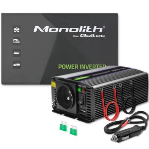 Qoltec Przetwornica napięcia Monolith 600 MS Wave | 12V na 230V | 300/600W | USB 132891561 - Qoltec