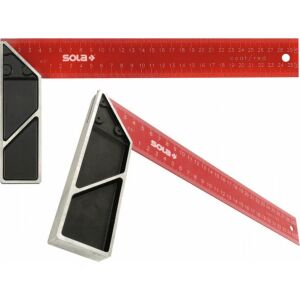 SOLA SRC500 ács derékszög 500x170mm, piros acél és alumínium szögmérő - Sola
