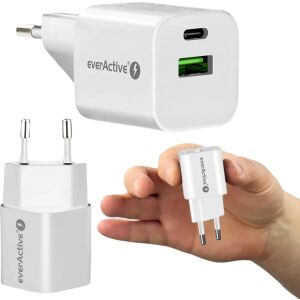 EverActive GaN SC-390Q AC-Ladegerät mit USB-Anschluss QC3.0 und USB-C PD PPS 30W 138856835 - EverActive