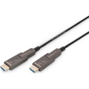 DIGITUS HDMI AOC Hybrid Glasfaserkabel 4K abnehmbar 15m schw 132923396 - Digitus