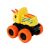 Terepjáró Pusher Triceratops autko zabawka, żółta ciężarówka dinozaur z pomarańczowymi kołami