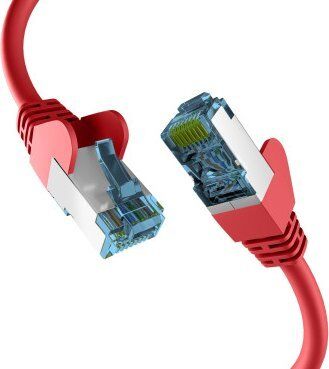 EFB RJ45 CABLU PATCH CU CABLU RAW CAT7 ROSU 25m