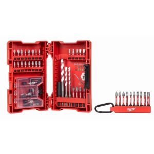 Set de burghie universale și biți de impact 54buc. Shockwave Impact Duty Milwaukee 133230342 - Capete bit