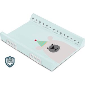 Salteluță de înfășat rigidizată Sensillo Safety mentă cu ursuleț, 70 cm - Aleze impermeabile pentru schimbatul scutecelor