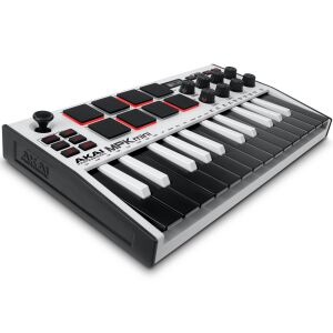 Akai MPK Mini Mk3 Midi billentyűzet, Limitált kiadás, 25 billentyű, 8 pads, Fehér