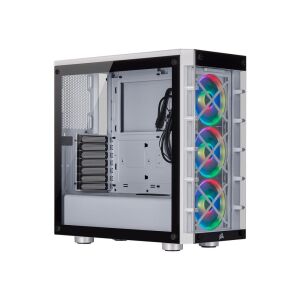 Corsair Mid-Tower ATX Smart Case iCUE 465X RGB Oldalsó ablak, Középtorony, Fehér, Tápegység tartozék Nem, Acél, Edzett üveg 141673474 - Corsair