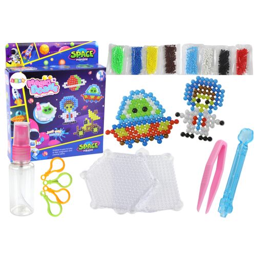 Wasserperlen Magic Starter Kit Space Paradise gyöngyökkel, sablonokkal és kiegészítőkkel