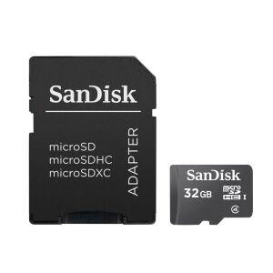 SanDisk 32GB microSDHC Speicherkarte mit Adapter - Foto, Video & Optik