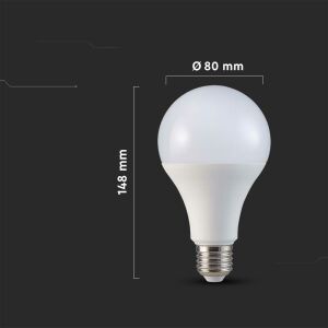 Bec LED V-TAC SAMSUNG CHIP 20W E27 A80 120Lm/W VT-233 3000K 2452lm Garanție 5 ani 132948444 - Lămpi și iluminat
