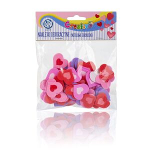 Schaumstoffaufkleber - Pastellfarbene Herzen ASTRA 133240378 - Kunst & Hobby