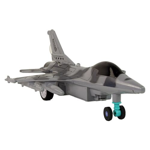 Jet R/C sivé hračkárske lietadlo, diaľkovo ovládané vozidlo