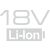 18V Li-Ion akkumulátor szimbólum