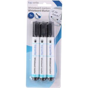 Topwrite - Marker für trocken abwischbare Platinen 3 Stück (schwarz) 133254831 - Tafel- & Flipchart-Marker