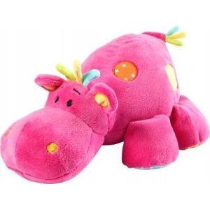 BabyOno Różowa Pluszowa Grzechotka Hipopotam - Plusz