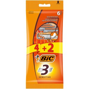 BIC 3 Sensitive Borotva, Férfiaknak, 6 db