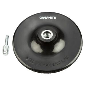 Flexible Graphitscheibe (flexible Scheibe mit Klettverschluss 150 mm x M14 + Stift) 133262183 - Zubehör für Schleifmaschinen