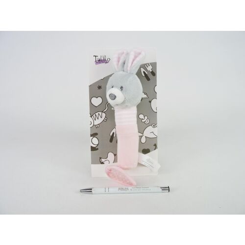 Nyuszi rózsaszín hanggal 17cm 133263529