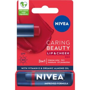 NIVEA_Caring Beauty 3w1 pomadka pielęgnująca Red 4,8g 133268461 - Pielęgnacja ust