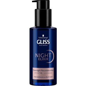 Gliss_night Elixir Rekonstrukció regeneráló éjszakai kezelés öblítés nélkül sérült és hasított végek esetén 100ml