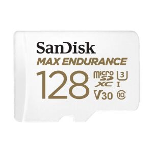 SanDisk micro SD Max Endurance Video 128 GB memóriakártya, Class 10, V30, UHS-I U3 + adapter