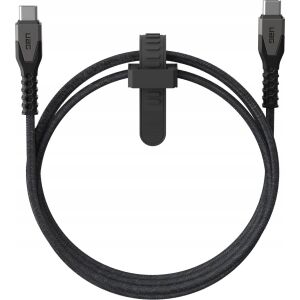Kabel UAG USB-C do USB-C, 1.5m, Szary, wytrzymały i nieplączący się - Kabel USB