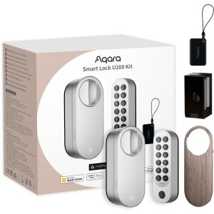 Kit Aqara Smart Lock U200 argintiu | Blocare inteligentă a ușii | HomeKit, fir, Bluetooth 5.1, NFC 139343703 - Construcții și renovări