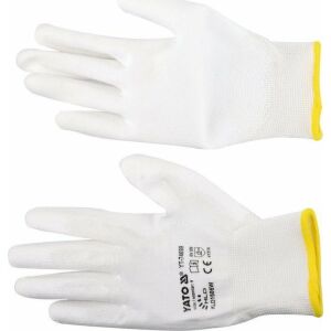 Manusi de lucru, Yato, Poliuretan/Nylon, Marimea 9, Alb 133272756 - Mănuși de lucru