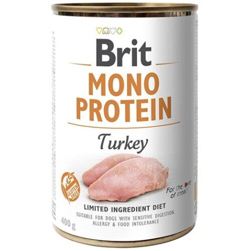 Brit Mono Protein Pulyka Ízű Nedves Kutyaeledel, 400g 