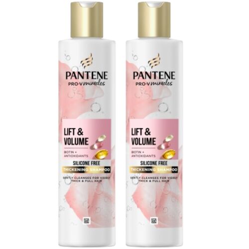 Pantene Pro-V Miracles Lift & Volume dúsító sampon biotinnal, 2x250ml, szilikonmentes