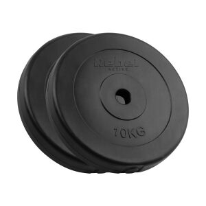 Rebel Active RBA-2117 - műanyag súlytárcsa szett 2x10 kg, 31 mm, fekete