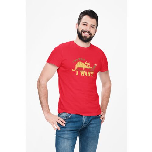 D&B Férfi/Unisex Póló ST00208 I Do What Piros-Méret S 133488053 - Divat és öltözködés