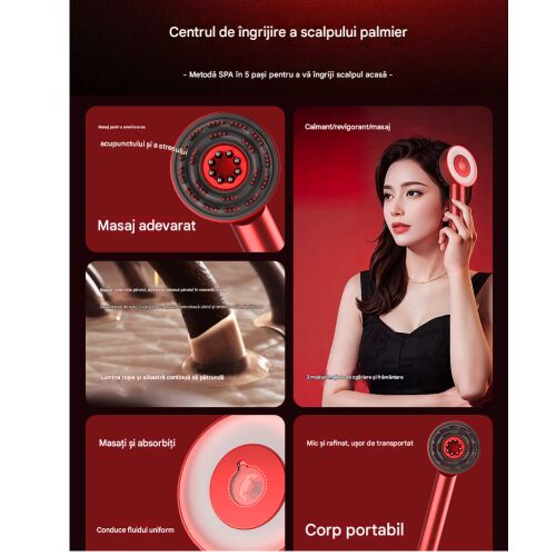 Perie pentru par cu aplicator de ser pentru scalp Arvada® ScalpCare XYT 0801, Functie de Masaj, Infrarosu, Pentru Regenerare si Cresterea parului, Tratament anticadere par, Absorbtie rapida a 135968229