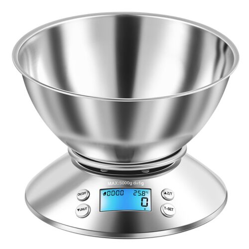 Cyfrowa waga kuchenna Arvada SmartWeigh XF-07 z miską ze stali nierdzewnej