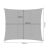 GardLov 4x3m Grey Square Shade Sail dimensions
