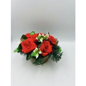 Rózsás temetői sírtál-nehezített 133117034 - Kegyeleti dekoráció