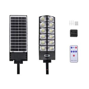 Lampa stradala cu senzor solar, 12 casete, W789B-6, Putere 150W, IP65(rezistent la apa)