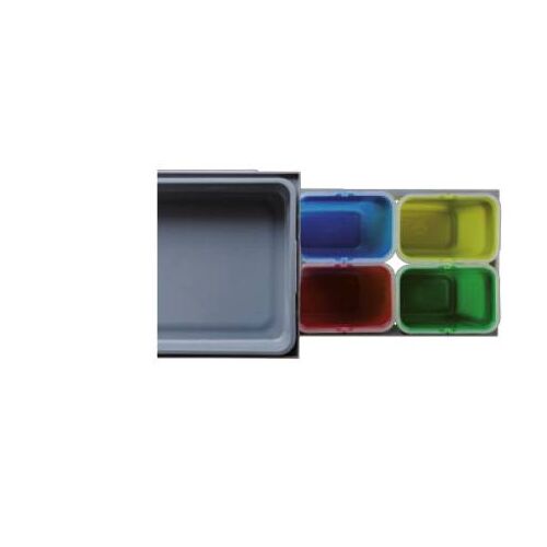 EKOTECH TANK 40 beépíthető hulladékgyűjtő 4 színes rekesszel a szelektív hulladékgyűjtéshez