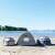 Három Bblüv Sunkitö pop-up napellenző sátor a strandon, árnyékot és védelmet nyújt a naptól és a rovaroktól