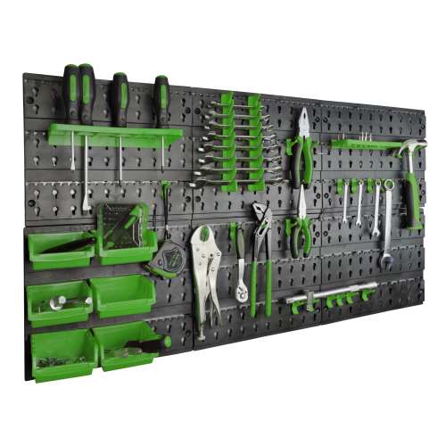 SmileHOME Panou de scule negru și verde cu scule