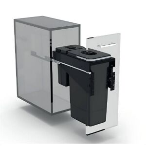 EKOTECH - Beépíthető hulladékgyűjtő FRONT 30 - 1x26 liter+1x7 liter